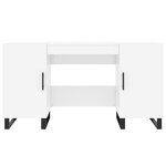 vidaXL Bureau Blanc brillant 140x50x75 cm Bois d'ingénierie