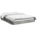 vidaXL Cadre de lit gris béton 120x190 cm bois d'ingénierie
