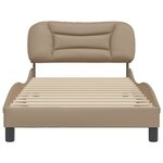 vidaXL Cadre de lit sans matelas Hvar cappuccino 100x200 cm similicuir
