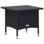 vidaXL Salon de jardin 2 Pièces avec coussins Résine tressée Noir