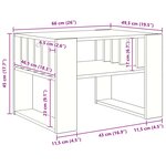 vidaXL Table basse Blanc 66 x 49 5 x 45 cm Bois d'ingénierie