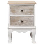 vidaXL Table de chevet 35x30x50 cm Bois de Paulownia