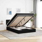 VidaXL Cadre de lit ottoman avec matelas noir 140x200 cm velours