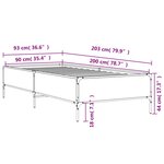 vidaXL Cadre de lit sans matelas chêne sonoma 90x200 cm