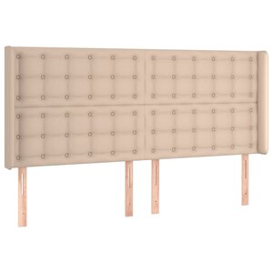 vidaXL Tête de lit avec oreilles Cappuccino 203x16x118/128 cm