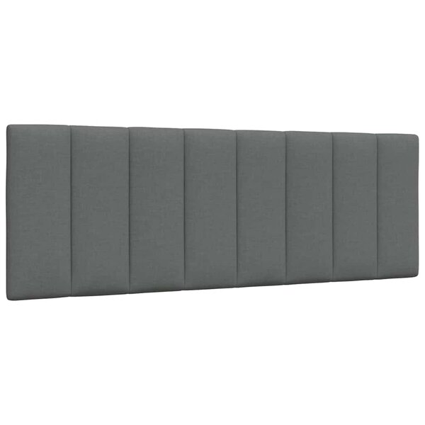 vidaXL Coussin de tête de lit gris foncé 120 cm tissu
