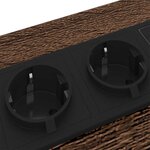 vidaXL Table de nuit avec station de chargement Chêne marron