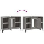 vidaXL Meuble d'évier sonoma gris 80x33x60 cm bois d'ingénierie