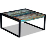 vidaXL Table basse Bois de récupération massif 80x80x40 cm