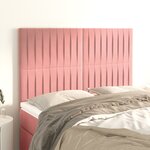 vidaXL Têtes de lit 4 Pièces Rose 72x5x78/88 cm Velours