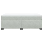 vidaXL Sommier à lattes de lit et matelas Gris clair 90x190 cm Velours