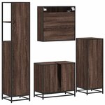 vidaXL Ensemble de meubles de salle de bain 4 Pièces chêne marron