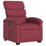 vidaXL Fauteuil inclinable électrique rouge bordeaux tissu