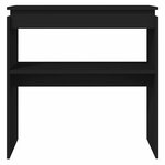 vidaXL Table console Noir 80x30x80 cm Aggloméré