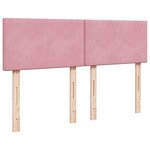vidaXL Sommier à lattes de lit et matelas rose foncé 140x200cm velours