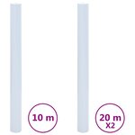 vidaXL Films pour fenêtre 3 Pièces statique dépoli blanc transparent PVC