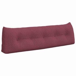 vidaXL Coussin de Dos Bordeaux 160 x 24 x 50 cm tissu