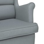 vidaXL Fauteuil gris clair 74x84x100 cm tissu