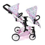 Bayer Chic 2000 690-53 - Poussette double pour poupées Linus Duo Flowers