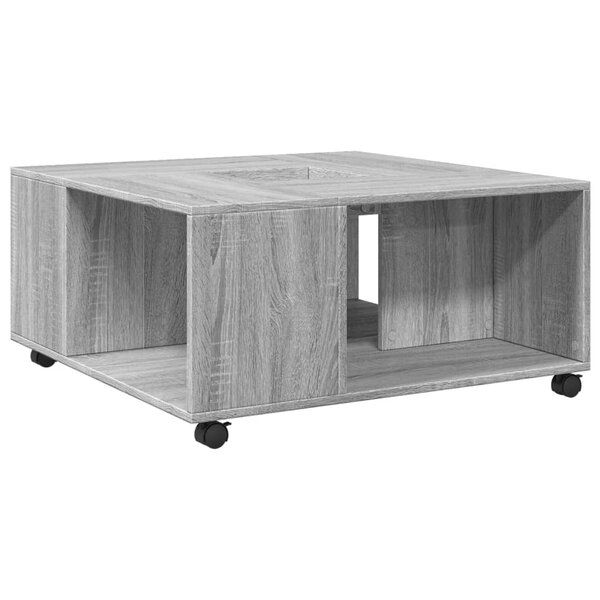 vidaXL Table basse sonoma gris 80x80x40 cm bois d'ingénierie