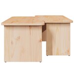 vidaXL Table basse 2 Pièces Naturel 100 x 69 x 35.5 cm Bois massif en pin