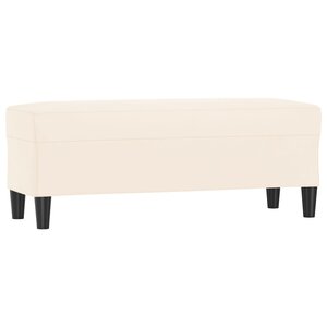 Banc banquette 100 x 35 x 41 cm velours crème 02_0010472