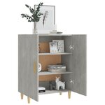 vidaXL Buffet Gris béton 70x34x90 cm Bois d'ingénierie