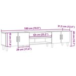 vidaXL Meuble TV vieux bois 180x31 5x40 cm bois d'ingénierie