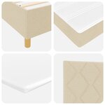 vidaXL Lit Boxspring avec Matelas Crème 120x200 cm Tissu