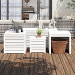 vidaXL Ensemble de boîtes de jardin 4 Pièces blanc bois de pin massif