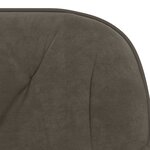 vidaXL Chaises pivotantes à manger lot de 2 Gris foncé Velours