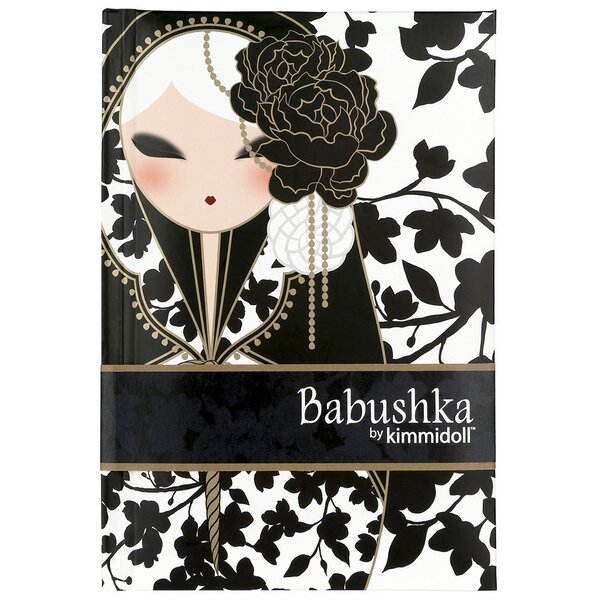 Magnifique carnet babushka noir et blanc