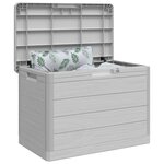vidaXL Boîte à coussins d'extérieur gris 77 5x44 5x53 cm polypropylène