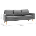Vidaxl ensemble de canapés 2 pièces tissu gris clair