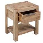 vidaXL Table de chevet avec tiroir 40x30x48 cm Bois d'acacia solide