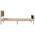 vidaXL Cadre de lit avec tête de lit Taupe 90 x 190 cm Pin massif