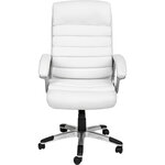 Fauteuil chaise siège de direction rembourrage ondulé blanc 08_0000372