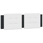 vidaXL Coussin de tête de lit blanc et noir 160 cm similicuir
