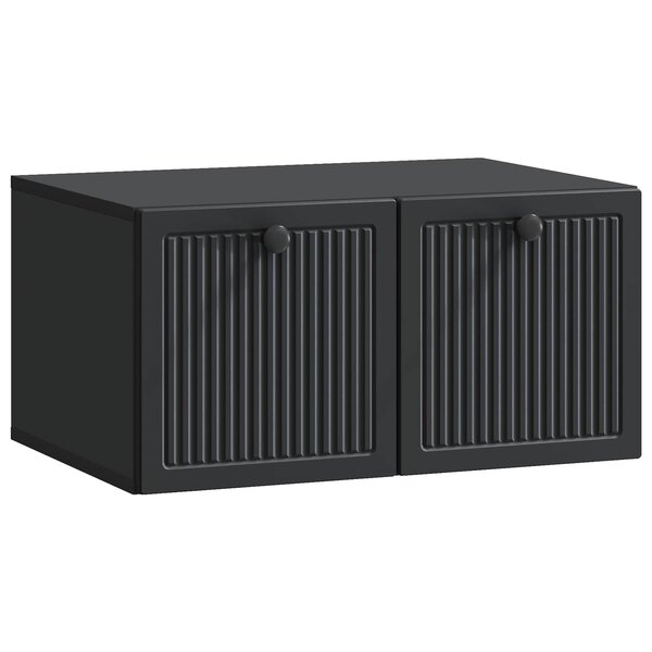 vidaXL Meuble TV mural Noir 59 5 x 41 x 30 cm Bois d'ingénierie