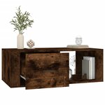 vidaXL Table basse Chêne fumé 100x50 5x35 cm Bois d'ingénierie