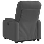vidaXL Fauteuil inclinable électrique gris foncé tissu