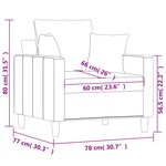 vidaXL Fauteuil Noir 60 cm Velours