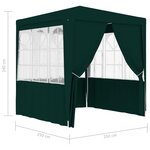 vidaXL Tente de réception avec parois latérales 2 5x2 5 m Vert 90 g/m²