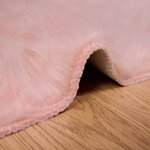 vidaXL Tapis en Peau de Mouton Synthétique Rose 160 x 230 cm Polyester