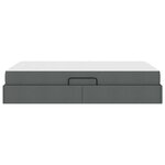 vidaXL Lit avec rangement et matelas Gris foncé 120 x 190 cm Polyester