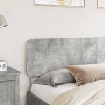 vidaXL Tête de lit Gris béton 200 cm Bois d'ingénierie