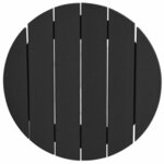 vidaXL Table de bar Noir 55 x 55 x 107 cm Polyéthylène