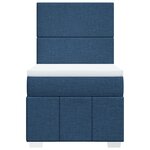 vidaXL Sommier à lattes de lit avec matelas Bleu 100x200 cm Tissu