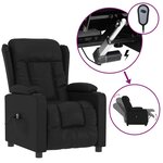 vidaXL Fauteuil inclinable électrique Noir Similicuir