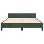 vidaXL Cadre de lit sans matelas vert foncé 140x190 cm velours
